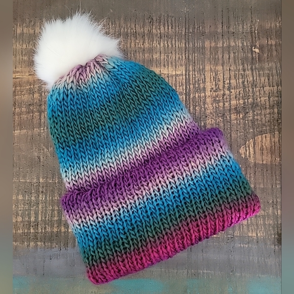 Knit Winter Beanie Hat Multicolored One size fits most - New without… - Picture 1 of 1